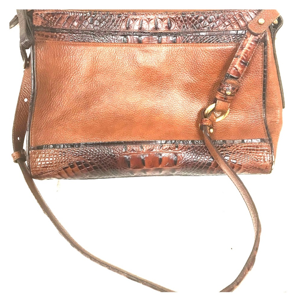 Large Brahmin Purse Brown Long Adjustable Strap